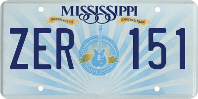MS license plate ZER151