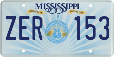 MS license plate ZER153