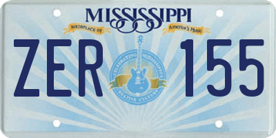 MS license plate ZER155