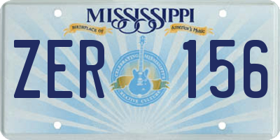 MS license plate ZER156