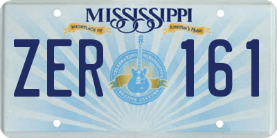MS license plate ZER161
