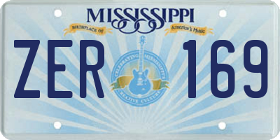 MS license plate ZER169