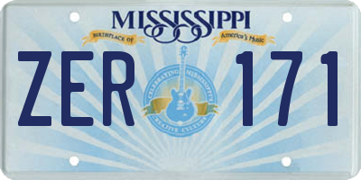MS license plate ZER171