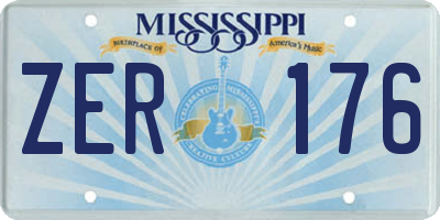MS license plate ZER176