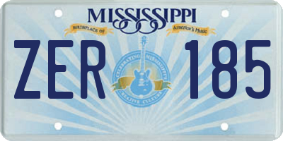 MS license plate ZER185