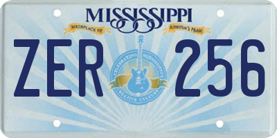 MS license plate ZER256