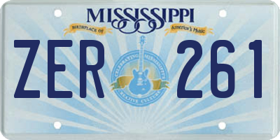 MS license plate ZER261