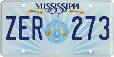 MS license plate ZER273