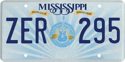 MS license plate ZER295