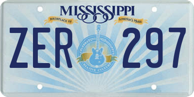 MS license plate ZER297