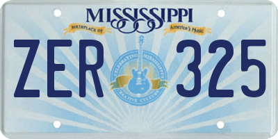MS license plate ZER325