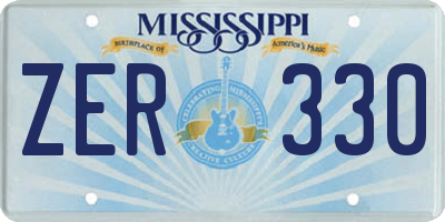MS license plate ZER330