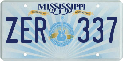 MS license plate ZER337