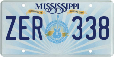 MS license plate ZER338