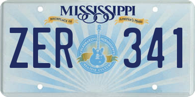 MS license plate ZER341