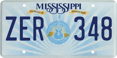 MS license plate ZER348