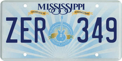 MS license plate ZER349
