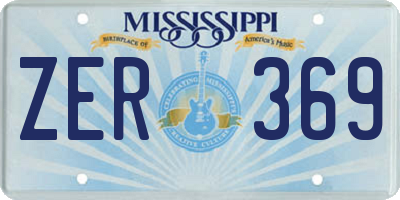 MS license plate ZER369