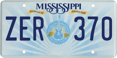MS license plate ZER370