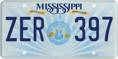 MS license plate ZER397