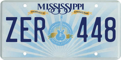 MS license plate ZER448