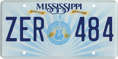 MS license plate ZER484
