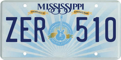 MS license plate ZER510