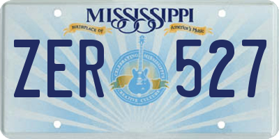 MS license plate ZER527