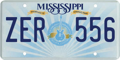 MS license plate ZER556