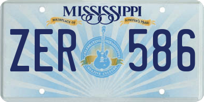 MS license plate ZER586