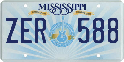 MS license plate ZER588