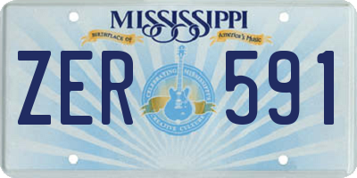 MS license plate ZER591