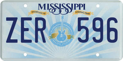 MS license plate ZER596
