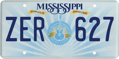 MS license plate ZER627