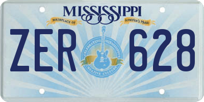 MS license plate ZER628