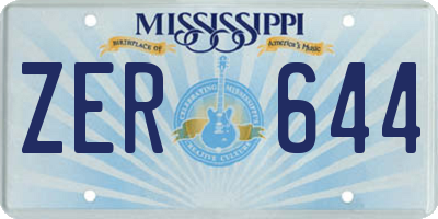 MS license plate ZER644