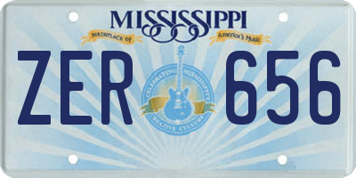 MS license plate ZER656