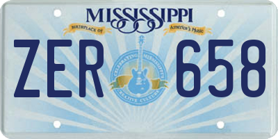 MS license plate ZER658