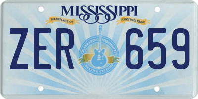 MS license plate ZER659