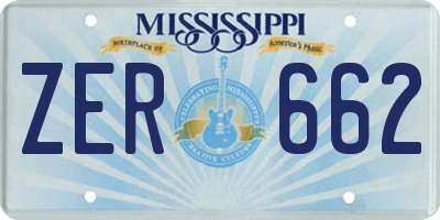 MS license plate ZER662