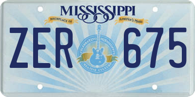 MS license plate ZER675