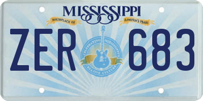 MS license plate ZER683