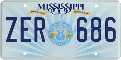 MS license plate ZER686