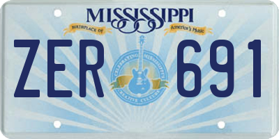 MS license plate ZER691