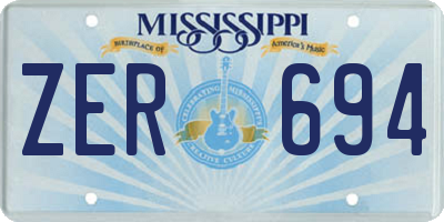MS license plate ZER694