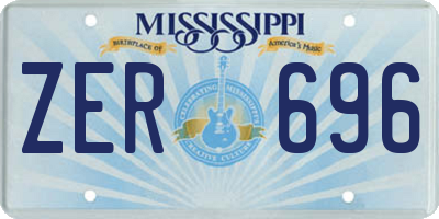 MS license plate ZER696