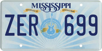 MS license plate ZER699