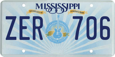 MS license plate ZER706
