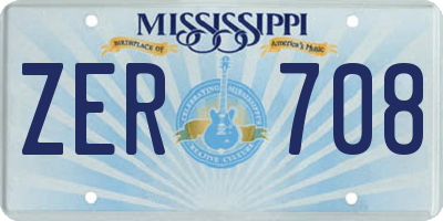 MS license plate ZER708