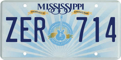 MS license plate ZER714